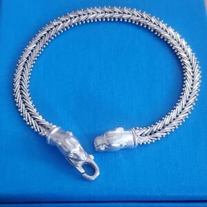 Milor 925 Sterling Silver Jaguar or Panther clasp bracelet. 16.4 grms.